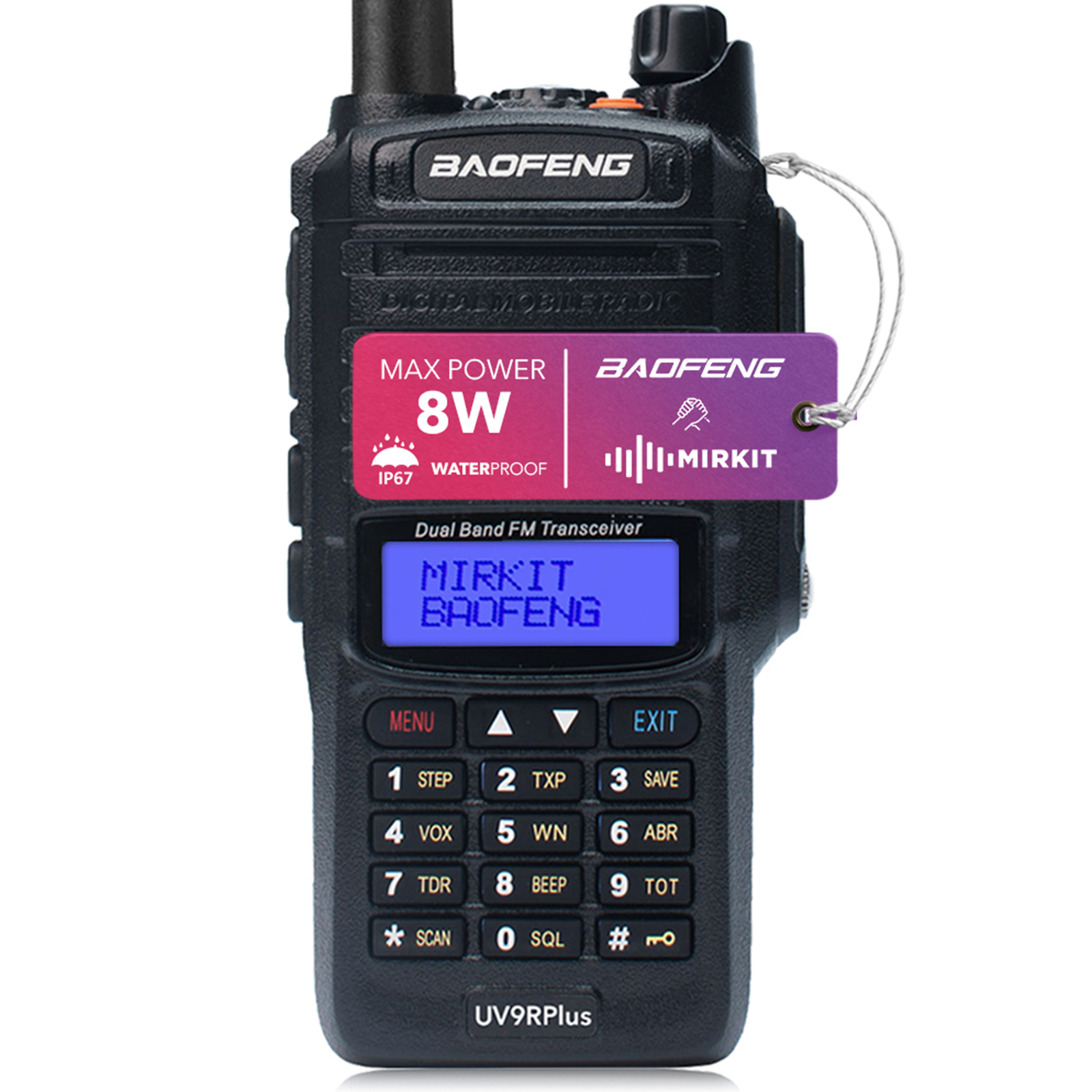 Mirkit Waterproof Baofeng Radio UV-9R Plus MK1 Max Power (UV-82 Waterproof  ver.) Ham Radio Handheld 2200mAh Battery, IP67 Portable Radio: Dust, Cold &  Waterproof Radio with Hard Case IP67 » Baofeng UA |